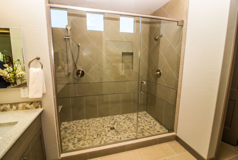 Open-Concept Shower with Bench