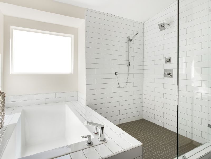 Large-Format Tile Shower Wall